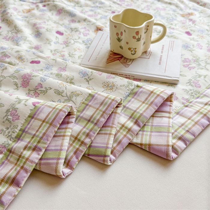 91家纺网 家纺一手货源 找家纺 小石头家纺 2025新款里外全棉A类纯棉棉花小碎花夏被包质检=买家秀 洛洛碎花