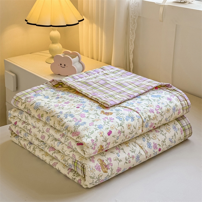 91家纺网 家纺一手货源 找家纺 小石头家纺 2025新款里外全棉A类纯棉棉花小碎花夏被包质检=买家秀 洛洛碎花