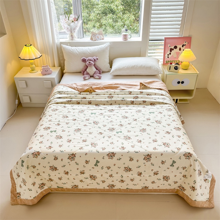 91家纺网 家纺一手货源 找家纺 小石头家纺 2025新款里外全棉A类纯棉棉花小碎花夏被包质检=买家秀 曼塔玫瑰