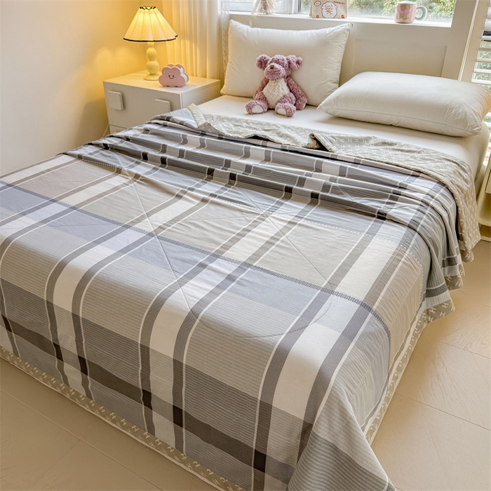 91家纺网 家纺一手货源 找家纺 小石头家纺 2025新款里外全棉A类纯棉棉花小碎花夏被包质检=买家秀 时尚格调