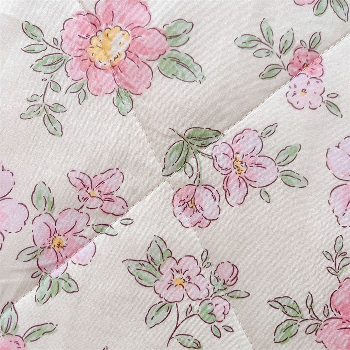 91家纺网 家纺一手货源 找家纺 小石头家纺 2025新款A类小清新纯棉印花夏被 粉黛佳人