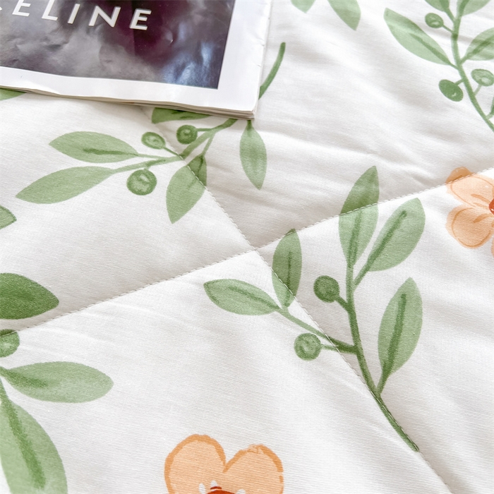 91家纺网 家纺一手货源 找家纺 小石头家纺 2025新款A类小清新纯棉印花夏被 青柠薄荷