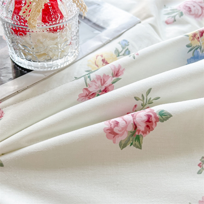 91家纺网 家纺一手货源 找家纺 小石头家纺 2025新款A类小清新纯棉印花夏被 花间集-米