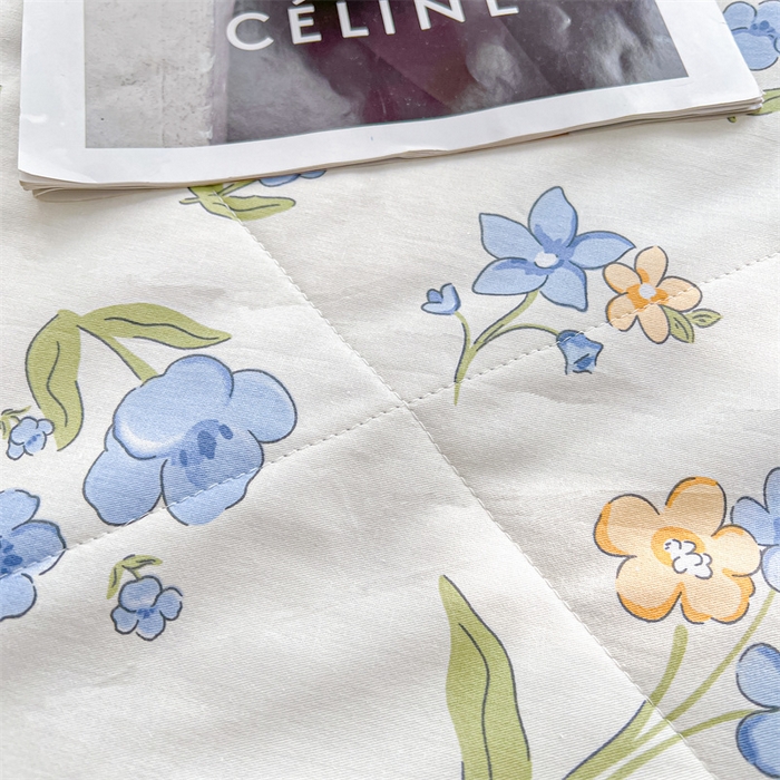 91家纺网 家纺一手货源 找家纺 小石头家纺 2025新款A类小清新纯棉印花夏被 简雅芬芳-米