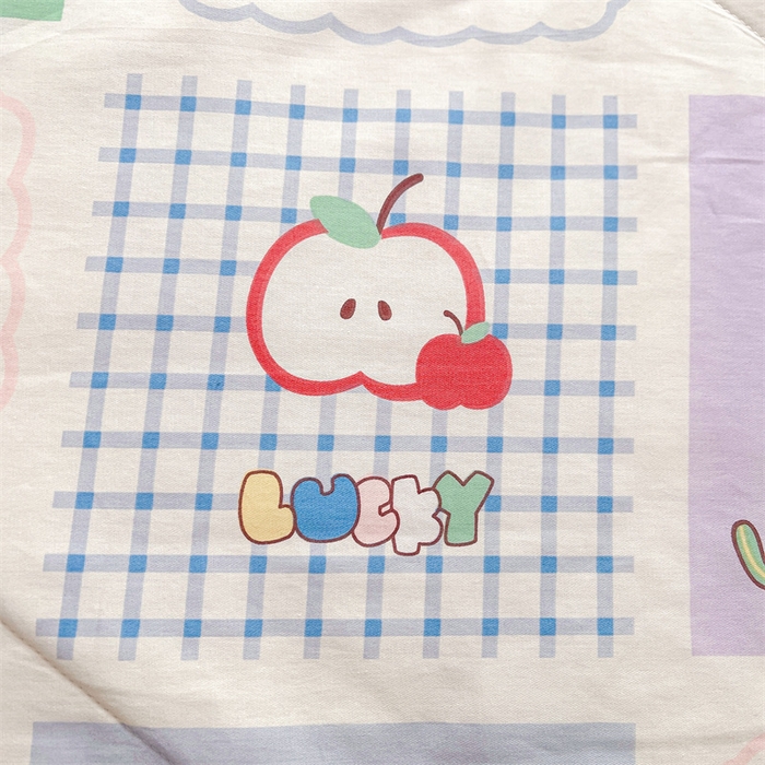 91家纺网 家纺一手货源 找家纺 小石头家纺 2025新款A类小清新纯棉印花夏被 快乐时光