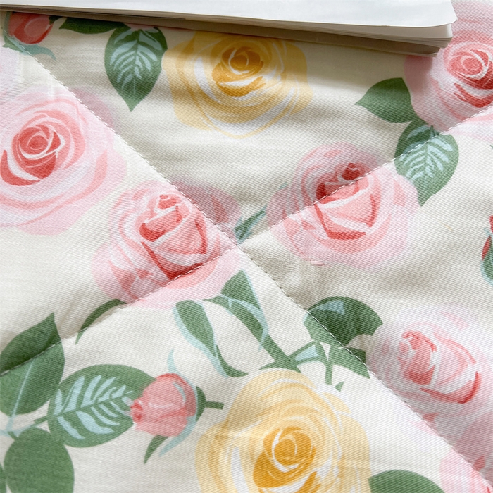 91家纺网 家纺一手货源 找家纺 小石头家纺 2025新款A类小清新纯棉印花夏被 阳光花语