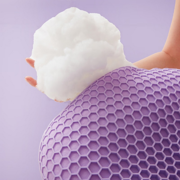 91家纺网 家纺一手货源 找家纺 （总）2025新款TPE材质深睡眠格子枕头升级版双面羽丝绒助睡眠护颈椎枕