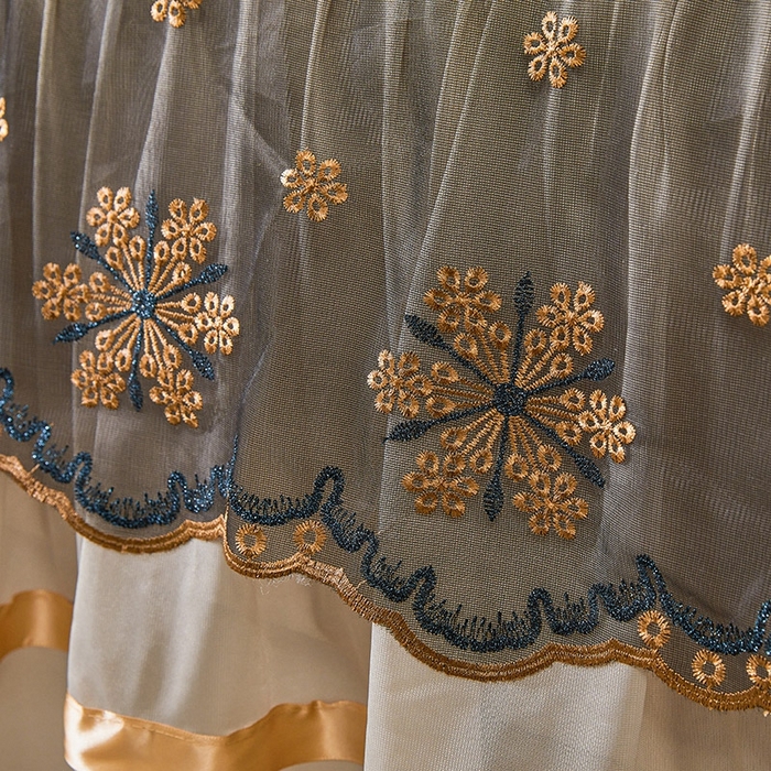 91家纺网 家纺一手货源 找家纺 情恒家纺   2025新款提花PE海洋丝可脱卸床裙席三件套 阡陌 奶咖