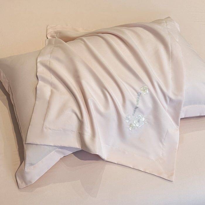 91家纺网 家纺一手货源 找家纺 梧桐家居 2025新款亲肤棉绣花四件套-米勒 米勒-浅粉