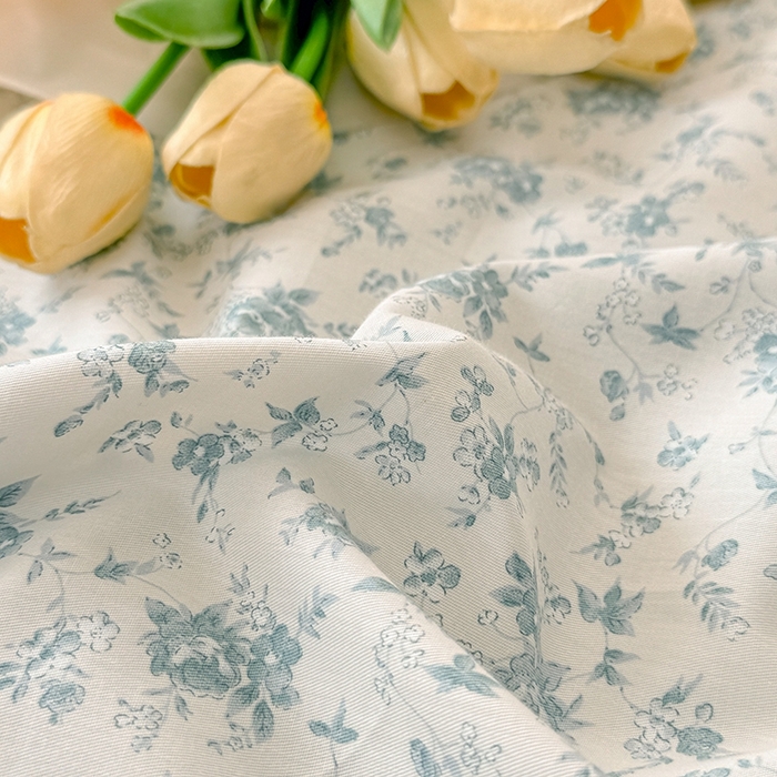 91家纺网 家纺一手货源 找家纺 缦彩家纺  2025新款韩版全棉公主风床单四件套 海韵花