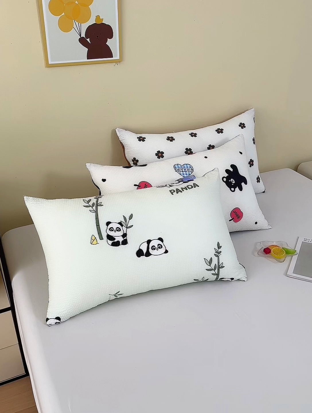 91家纺网 家纺一手货源 找家纺 （总）幸运草2025新款AB版棉泡泡可爱超柔舒适枕单人学生家用压不扁枕芯