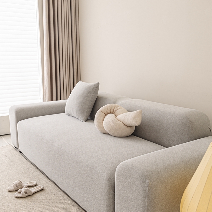 91家纺网 家纺一手货源 找家纺 沐沐家纺  2026新款素鸢沙发套 浅灰 单人(90-140cm)