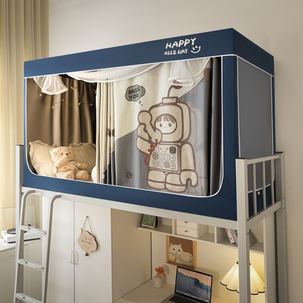 91家纺网 家纺一手货源 找家纺 （总）觅妮家纺 2025新款99%强遮光涂银涂层大版数码印花宿舍学生床帘蚊帐