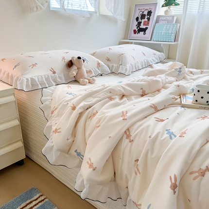 九花鹿 2025新款凉感提花夏被 啵啵兔