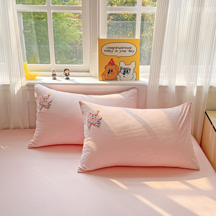 91家纺网 家纺一手货源 找家纺 海岛哥哥 2025春夏新款卡通毛巾绣床笠 可爱星星