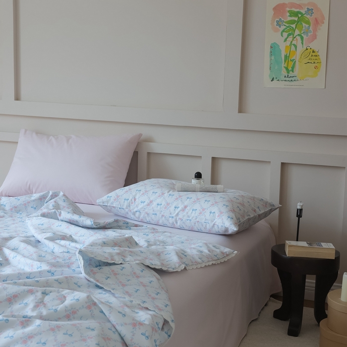 91家纺网 家纺一手货源 找家纺 棉眠 2025新款纯棉花边夏被套件 巴黎周末