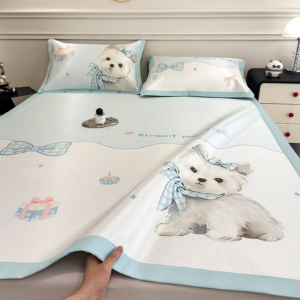 倾慕  2025新款数码大版时尚卡通风冰藤席 礼物小猫