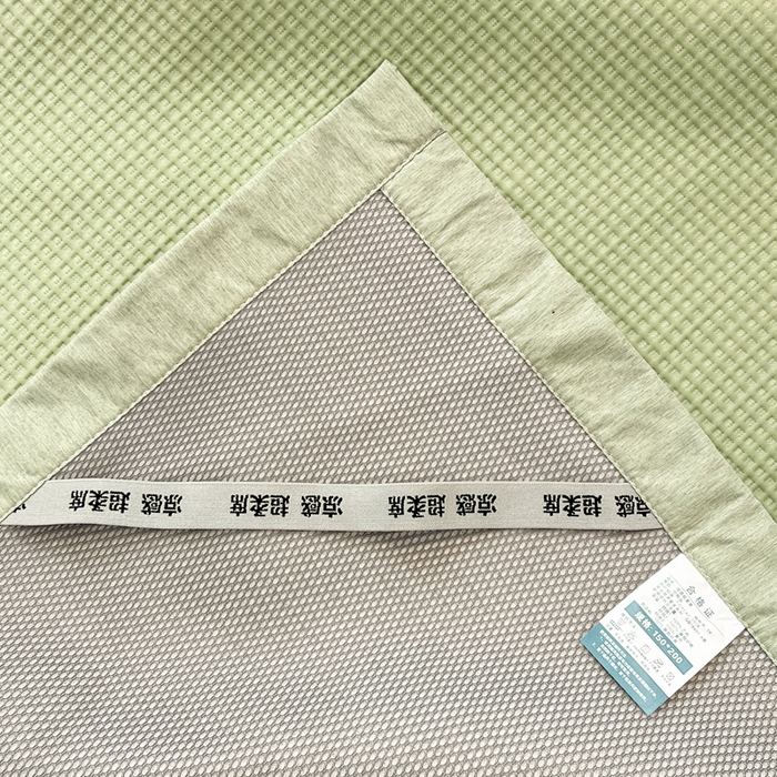 91家纺网 家纺一手货源 找家纺 雅居纺家纺 2025新款A类加厚三明治底华夫格绣花凉感席 床席款-爬爬熊猫