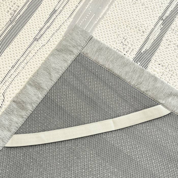 91家纺网 家纺一手货源 找家纺 雅居纺家纺 2025新款A类加厚三明治底简约提花凉感席系列-床席款 条纹-灰