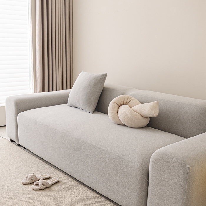 91家纺网 家纺一手货源 找家纺 沐沐家纺  2026新款素鸢沙发套 浅灰 双人(145-185cm)