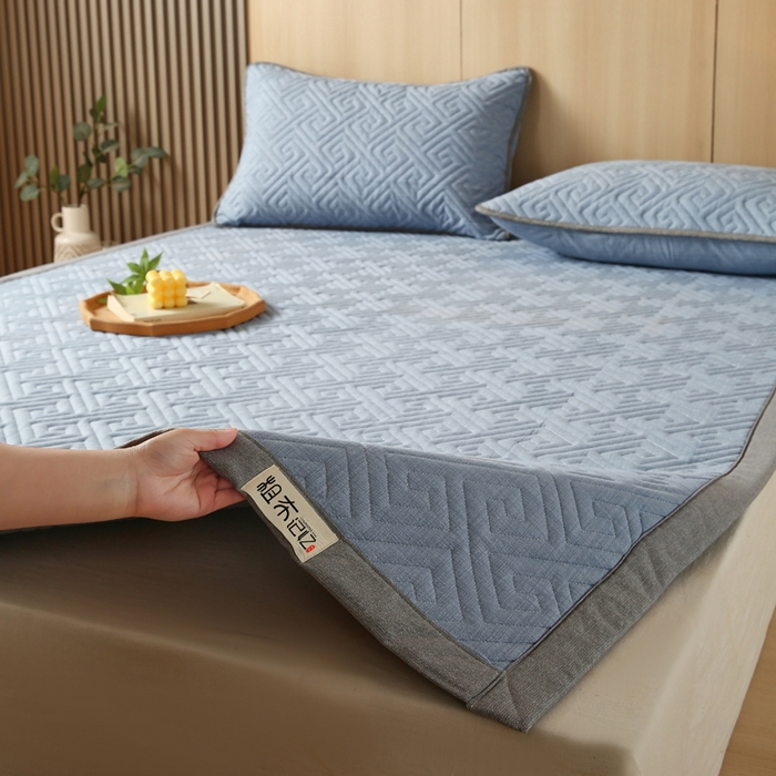 91家纺网 家纺一手货源 找家纺 （总）春皖家纺 2025新款全棉老粗布夹棉凉席护垫