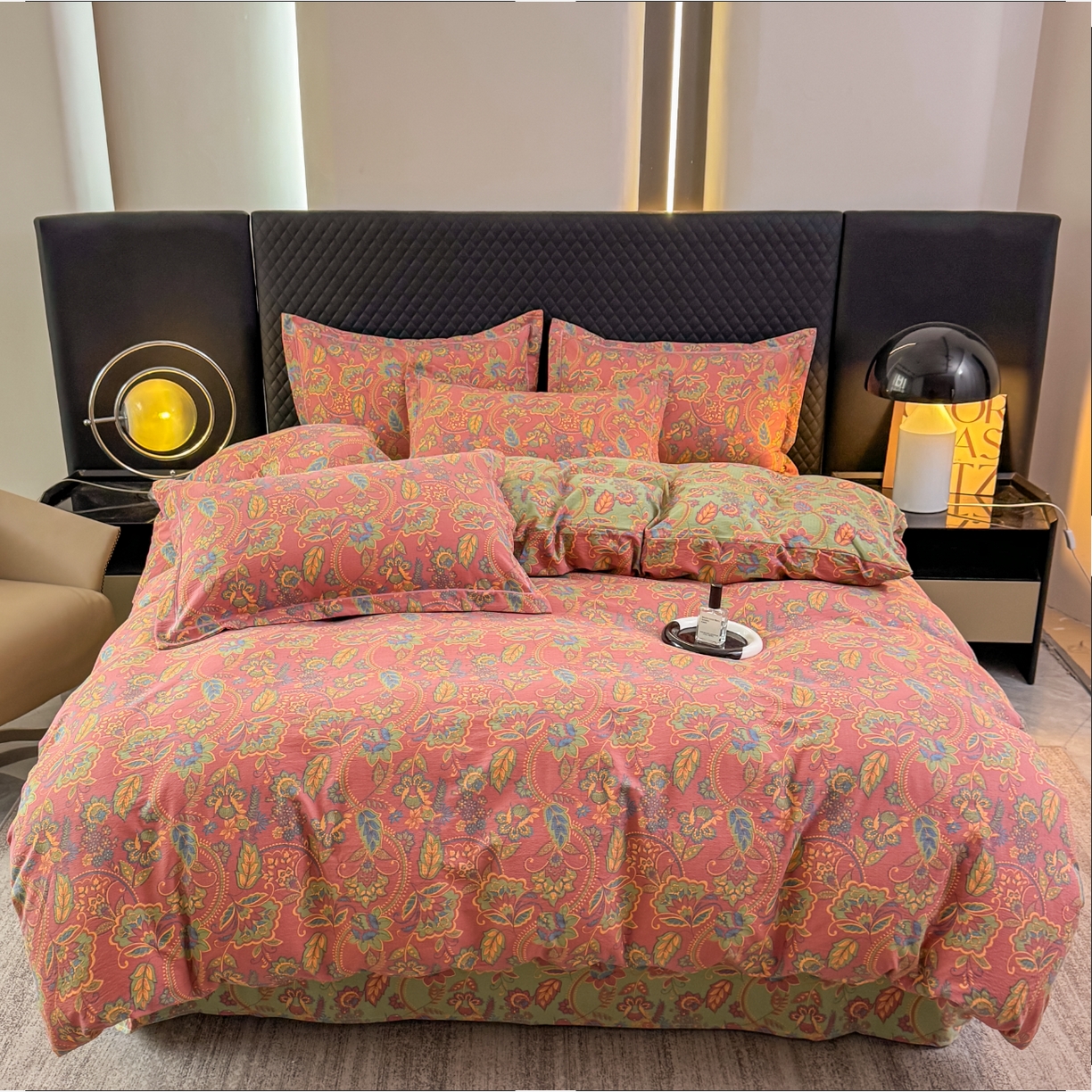 91家纺网 家纺一手货源 找家纺 （总）禧多家纺 2025新款亲肤舒适双层纱提花四件套