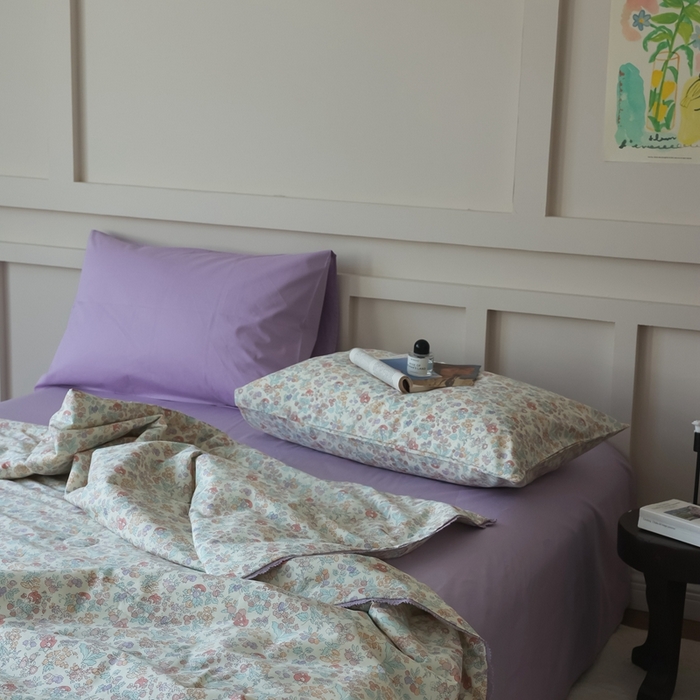 91家纺网 家纺一手货源 找家纺 棉眠 2025新款纯棉花边夏被套件 美琪