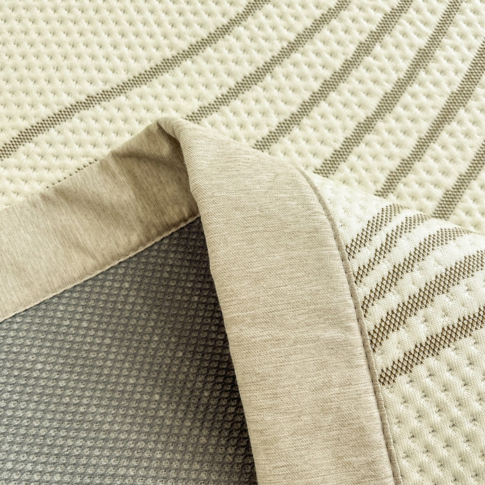 91家纺网 家纺一手货源 找家纺 雅居纺家纺 2025新款A类加厚三明治底简约提花凉感席系列-床席款 曲线-香槟