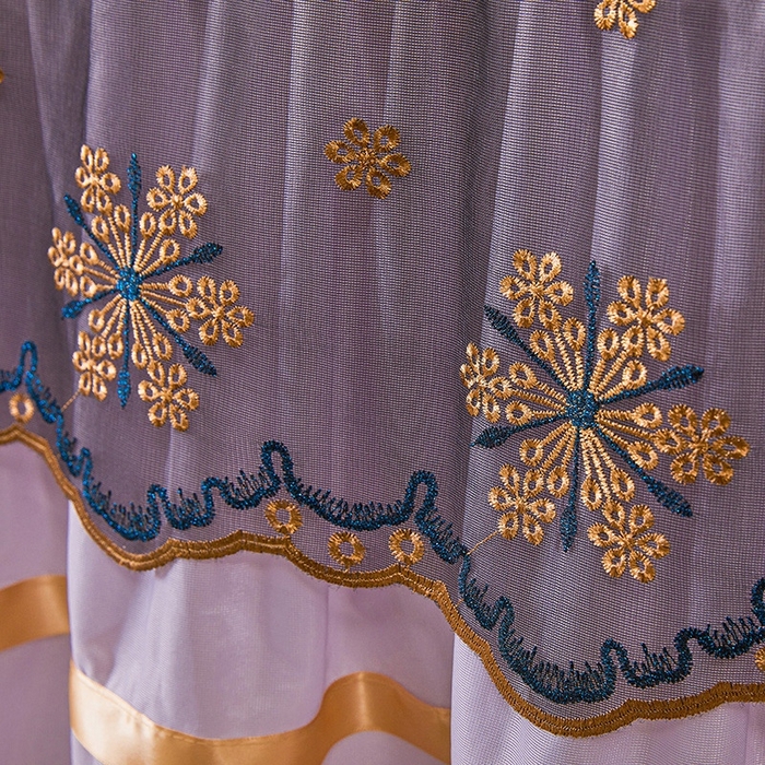 91家纺网 家纺一手货源 找家纺 情恒家纺   2025新款提花PE海洋丝可脱卸床裙席三件套 城市剪影 魅紫