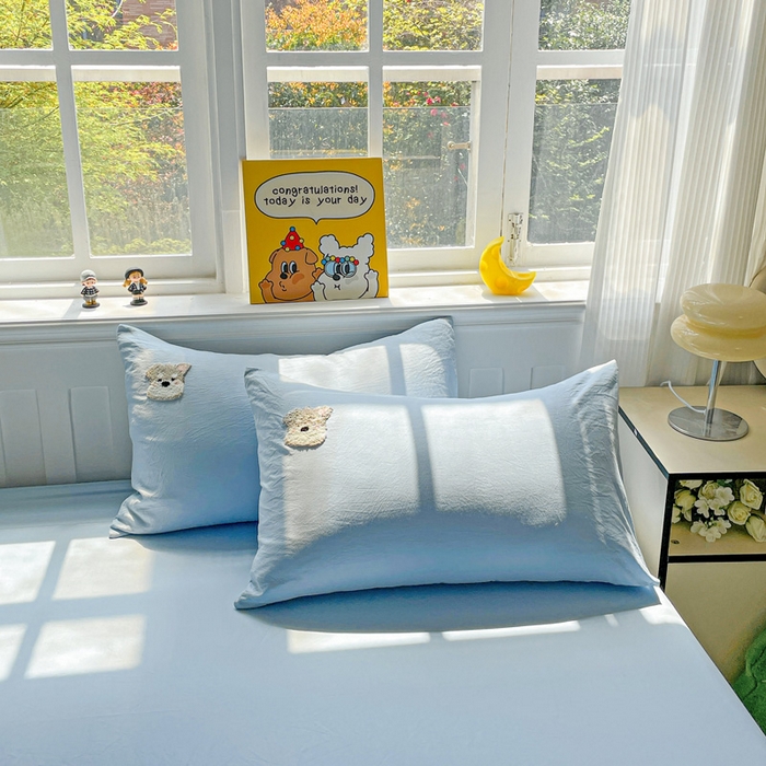 91家纺网 家纺一手货源 找家纺 海岛哥哥 2025春夏新款卡通毛巾绣床笠 小狗