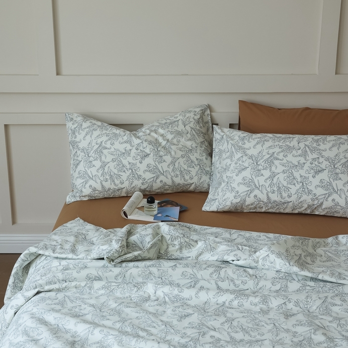 91家纺网 家纺一手货源 找家纺 棉眠 2025新款纯棉花边夏被套件 秋日风铃