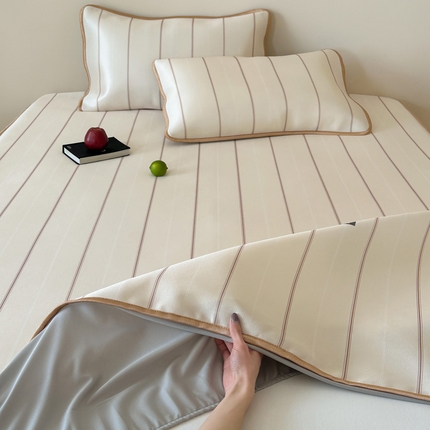 91家纺网 家纺一手货源 找家纺 （总）如一2025A类休闲无印风数码印花冰丝凉感席