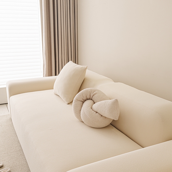 91家纺网 家纺一手货源 找家纺 沐沐家纺  2026新款素鸢沙发套 米白 四人(235-300cm)