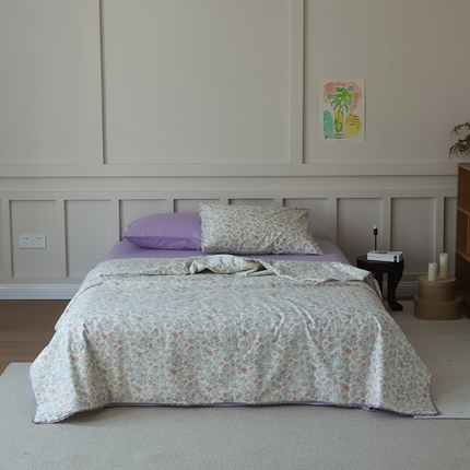 91家纺网 家纺一手货源 找家纺 （总）棉眠 2025新款纯棉花边夏被套件