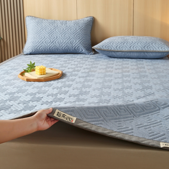 91家纺网 家纺一手货源 找家纺 （总）春皖家纺 2025新款全棉老粗布夹棉凉席护垫