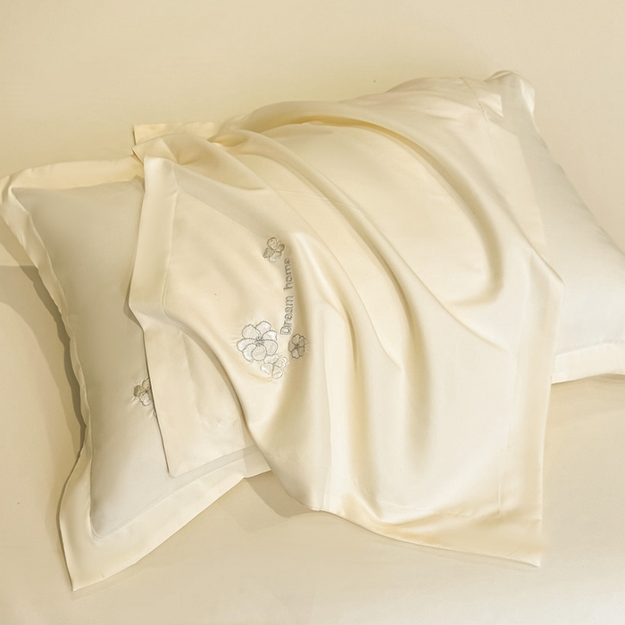 91家纺网 家纺一手货源 找家纺 梧桐家居 2025新款亲肤棉绣花四件套-米勒 米勒-浅黄