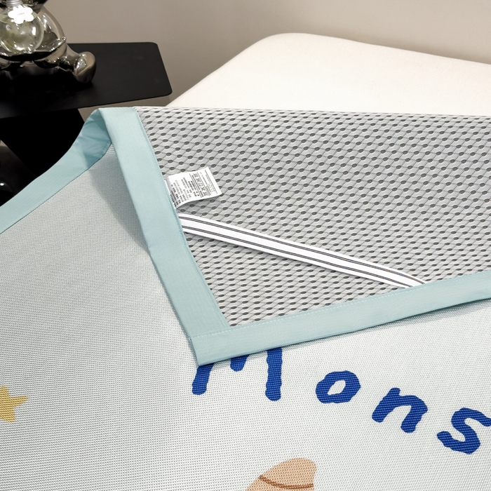 91家纺网 家纺一手货源 找家纺 倾慕  2025新款数码大版时尚卡通风冰藤席 怪兽兄弟