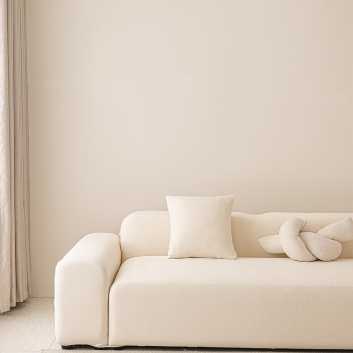 91家纺网 家纺一手货源 找家纺 沐沐家纺  2026新款素鸢沙发套 米白 双人(145-185cm)