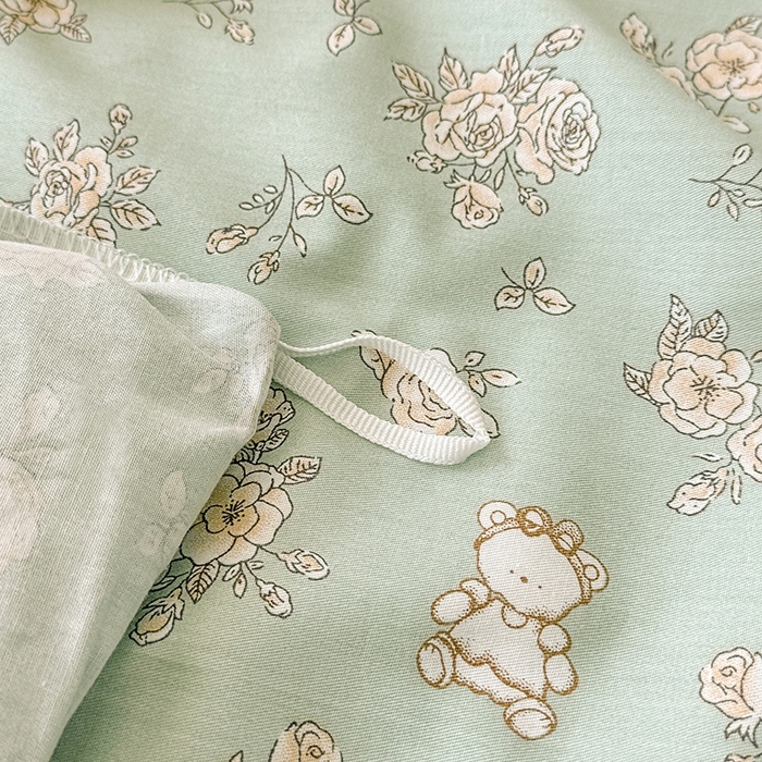 91家纺网 家纺一手货源 找家纺 缦彩家纺  2025新款韩版全棉公主风床单四件套 贝丽花都