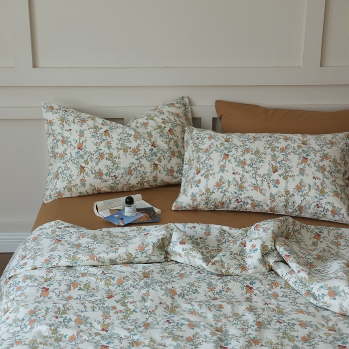 91家纺网 家纺一手货源 找家纺 棉眠 2025新款纯棉花边夏被套件 秋茗