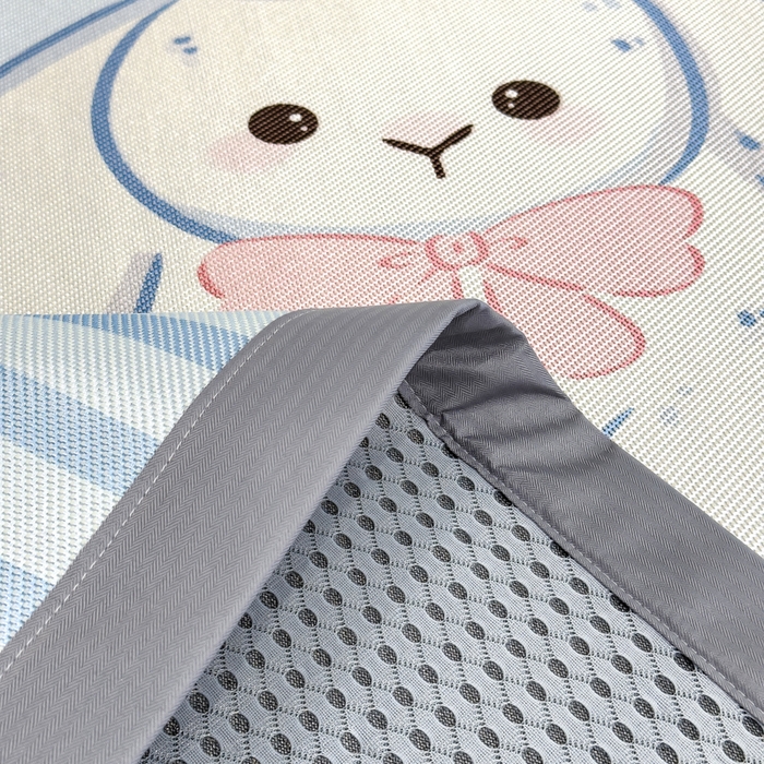 91家纺网 家纺一手货源 找家纺 倾慕  2025新款数码大版时尚卡通风冰藤席 大耳兔