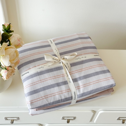 91家纺网 家纺一手货源 找家纺 （总）喜四方 2025新款全棉A类母婴级抗菌全棉双层纱四件套