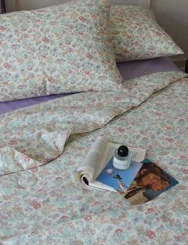 91家纺网 家纺一手货源 找家纺 棉眠 2025新款纯棉花边夏被套件 美琪