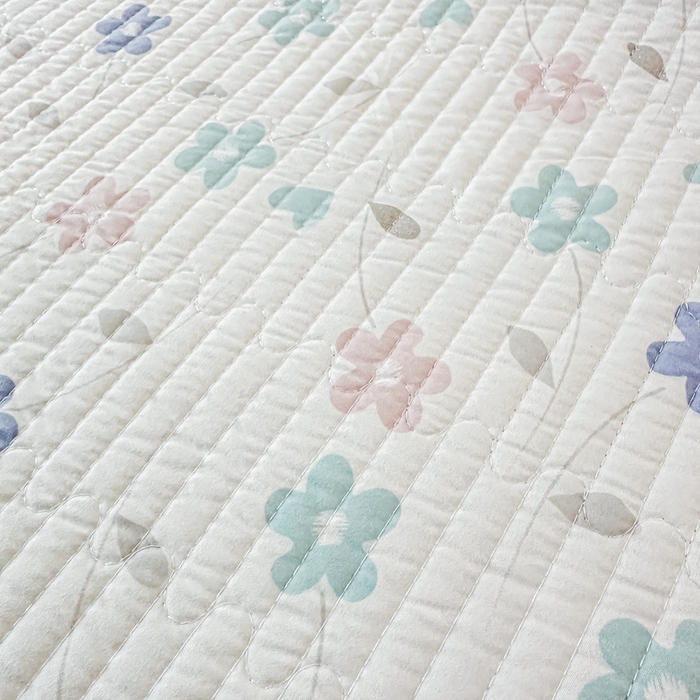 91家纺网 家纺一手货源 找家纺 （总）橘夏家纺2025爆款棉感珍珠绸印花床盖三件套