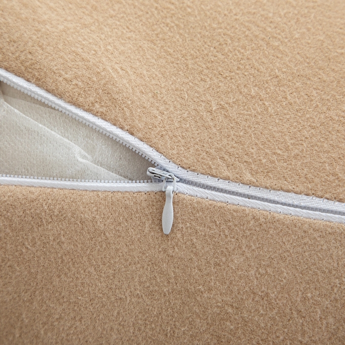 91家纺网 家纺一手货源 找家纺 沐沐家纺  2026新款平板拉毛护腰靠背 杏色