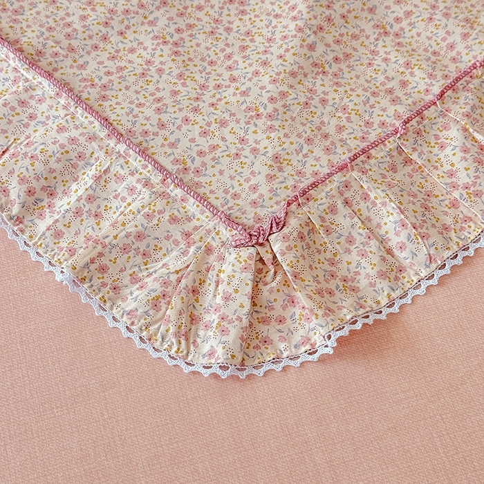 91家纺网 家纺一手货源 找家纺 缦彩家纺  2025新款韩版全棉公主风床单四件套 美娜