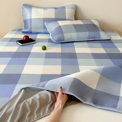 91家纺网 家纺一手货源 找家纺 （总）如一2025A类休闲无印风数码印花冰丝凉感席