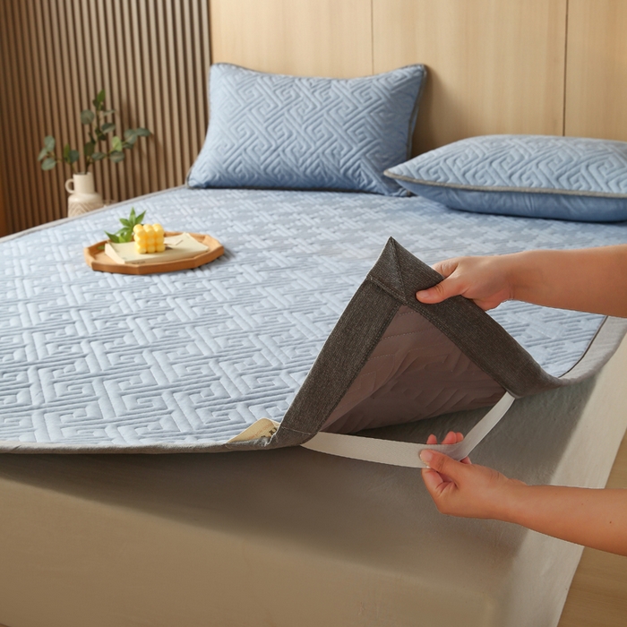 91家纺网 家纺一手货源 找家纺 （总）春皖家纺 2025新款全棉老粗布夹棉凉席护垫