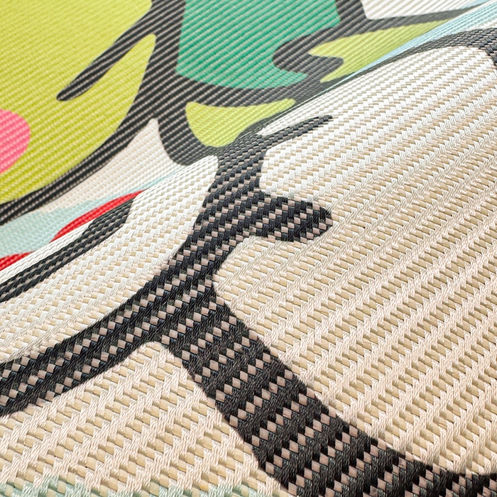 91家纺网 家纺一手货源 找家纺 蓝邻 2025春夏新款正版三丽鸥600D冰藤大版数码印花凉席-场景一 三眼蛙