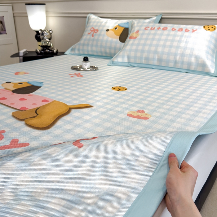 91家纺网 家纺一手货源 找家纺 （总）倾慕  2025新款数码大版时尚卡通风冰藤席